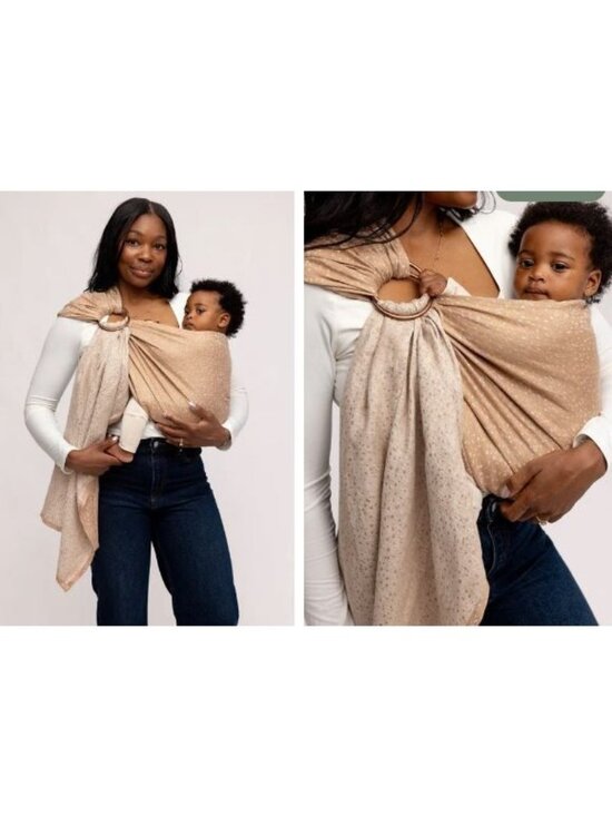 WildBird Other - Wildbird Fawn 100% Linen Ring Sling Baby Wearing Dots/Spots Linen Brown Cream